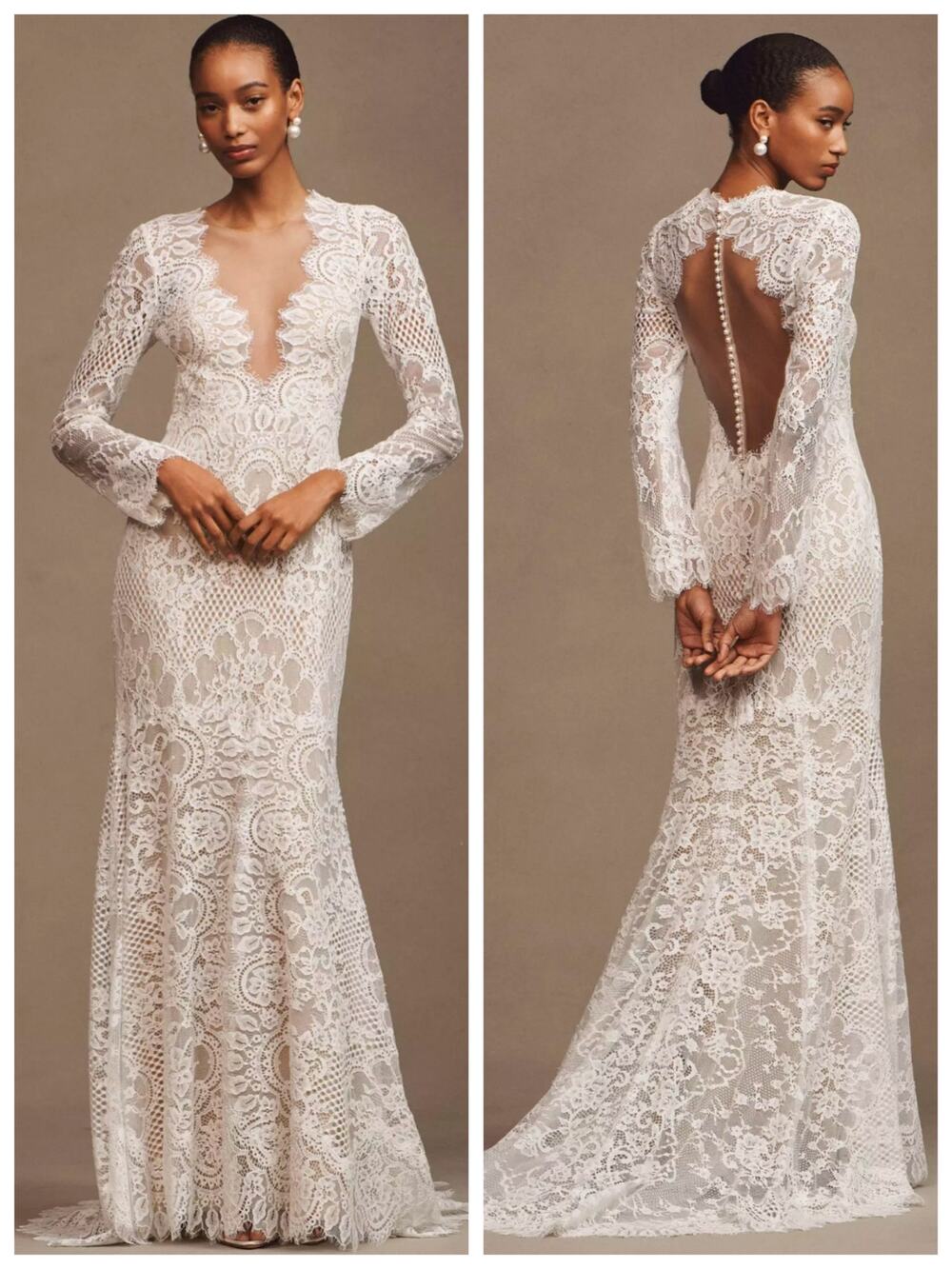 Wtoo Watters Sienna Wedding Dress Size 14 Ivory Lace Long Sleeve Gown